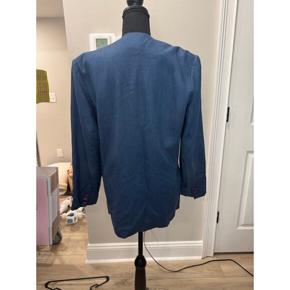 Vintage 100% Linen Single Breasted Lined Blazer Jacket Classic - Women's Size 10 - Picture 7 of 10